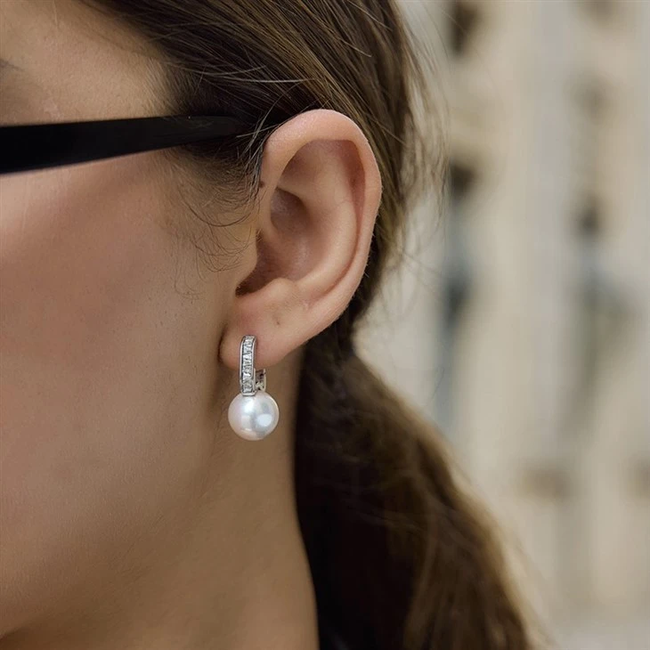 Baguette Pearl Hoops best