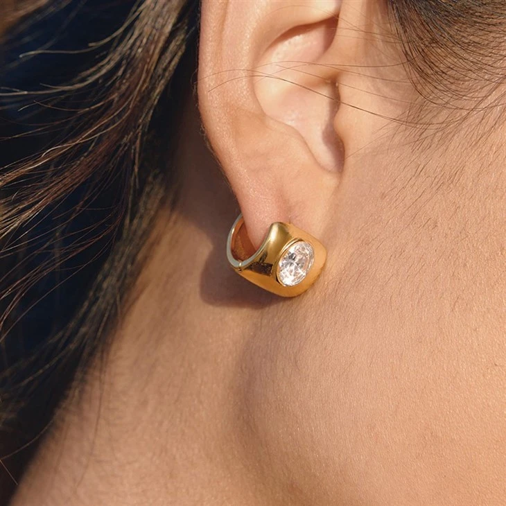 Classic Chunky Square Hoops factory