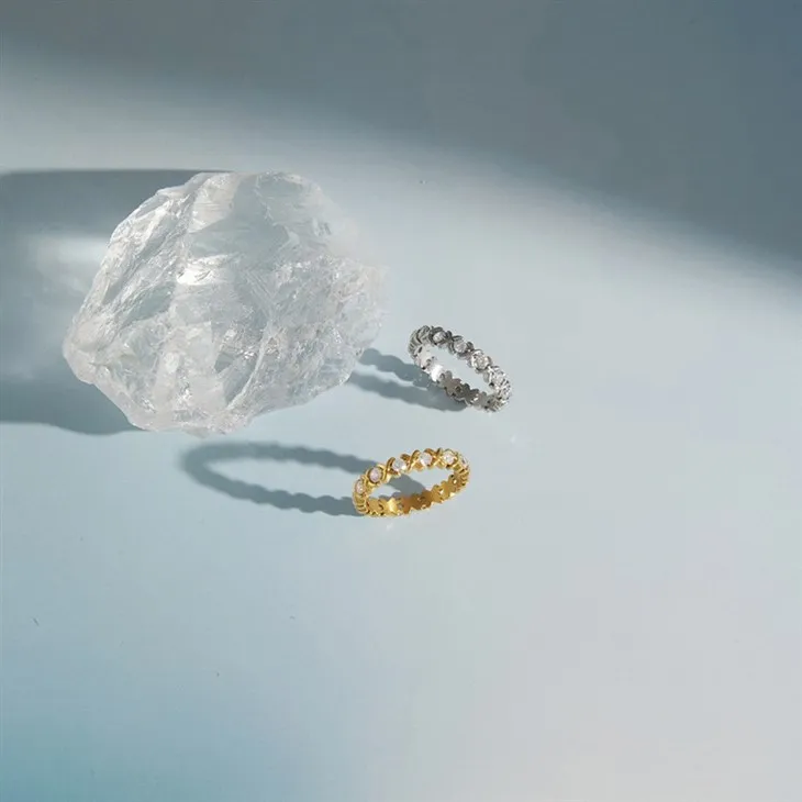 Full Pave CZ Chain Band Ring high quality