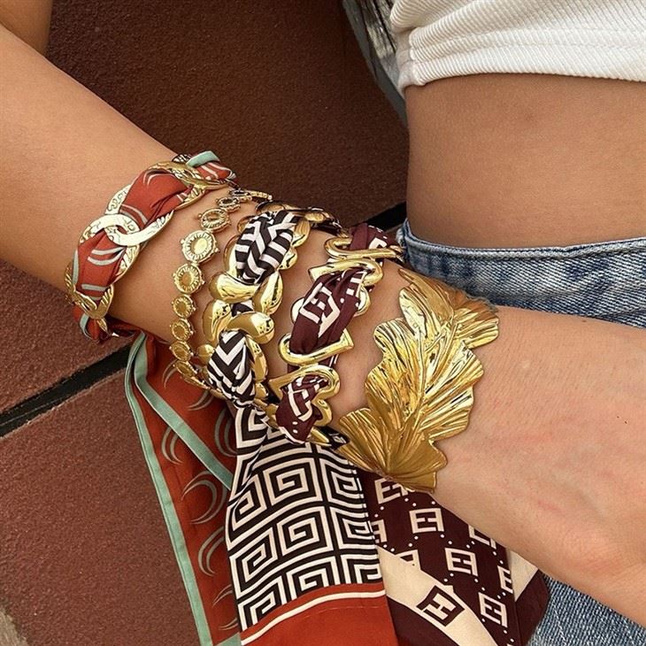 Scarf Wrap Cuff Bangle high quality