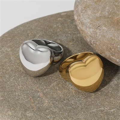 316 Stainless Steel illustrat 3D Qalb Ring