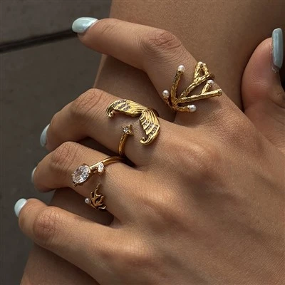 Fergħa tal-Qroll Pearl Ring