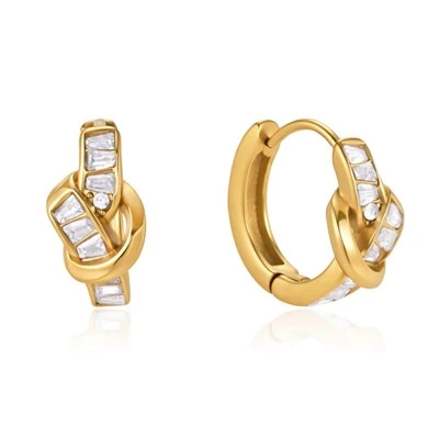 Earring Baguette Huggie Interlocked
