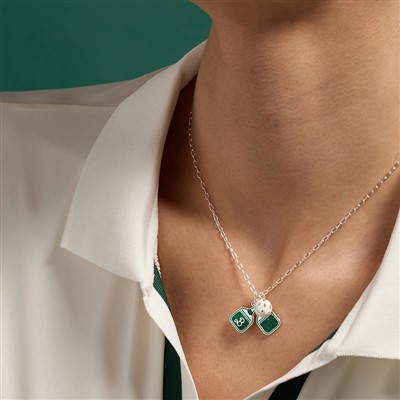 Necklace Charm Racket tat-Tennis