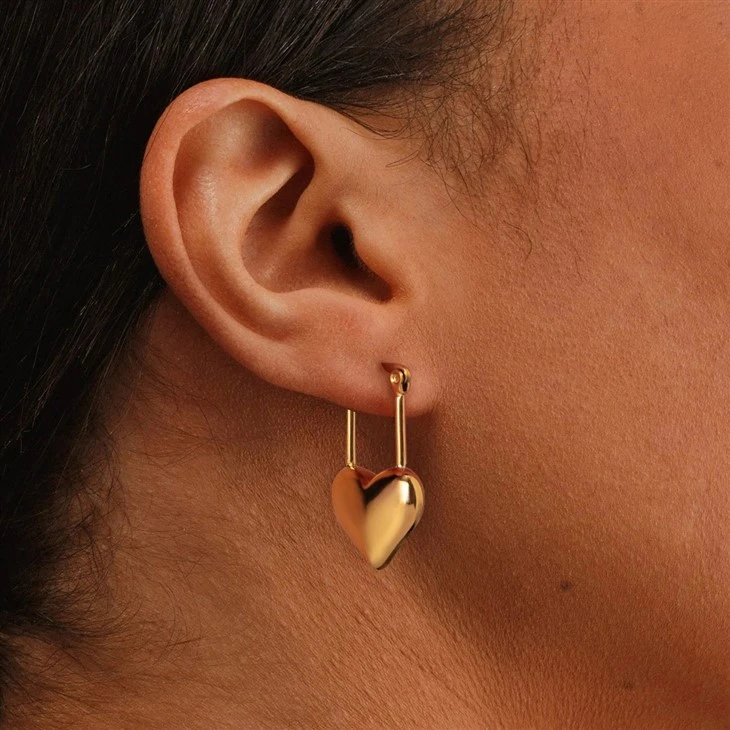 Stainless Steel Heart Earrings