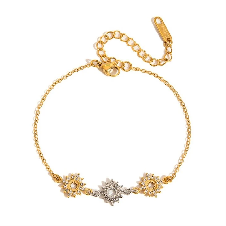 Triple Sun Zircon Bracelet high quality